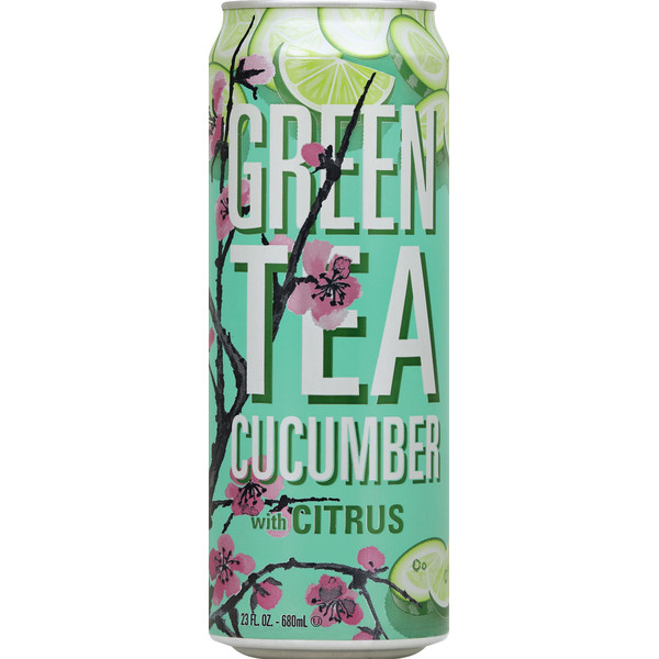 AriZona Green Tea Cucumber Citrus 23 oz Cans – 16 Pack | Refreshing Iced Tea