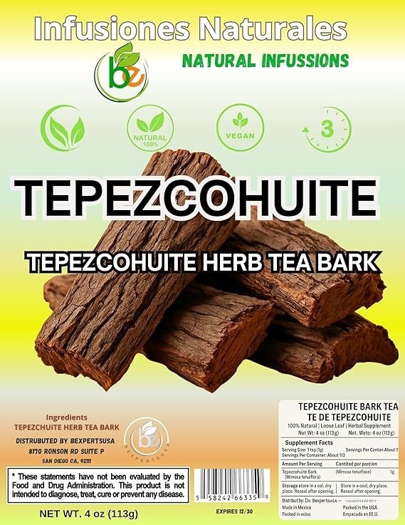 Tepezcohuite Herbal Tea – 4 oz Loose Bark – 100% Natural Wildcrafted Infusion – gallery