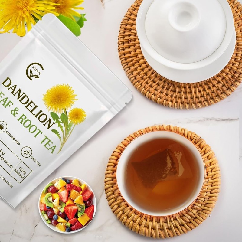 Organic Dandelion Leaf & Root Tea - 40 Caffeine-Free Bags, Detox & Digest Sup... gallery