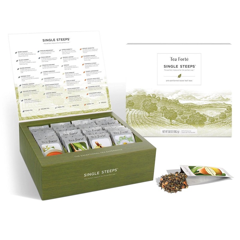 Tea Forte Classic Assortment Single Steeps Loose Leaf Premium Tea Gift Set Sa…