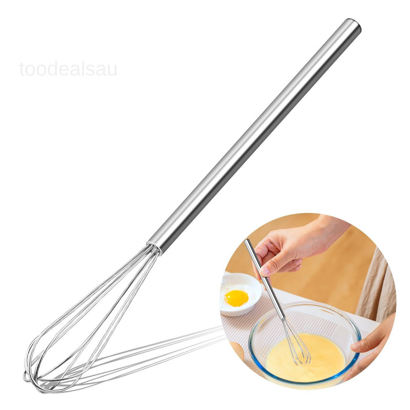 10 Inch Mini Whisk, 304 Anti-Rust Stainless Steel Small Whisks Mini, Silver