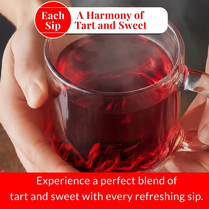 Hibiscus Tea with Ginger - 50 Hibiscus Tea bags, Hibiscus Tea Blend, Herbal Tea gallery