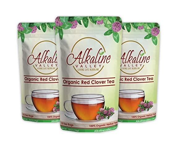 Organic Red Clover Tea – 45 Unbleached/Chemical-Free Red Clover Tea Bags