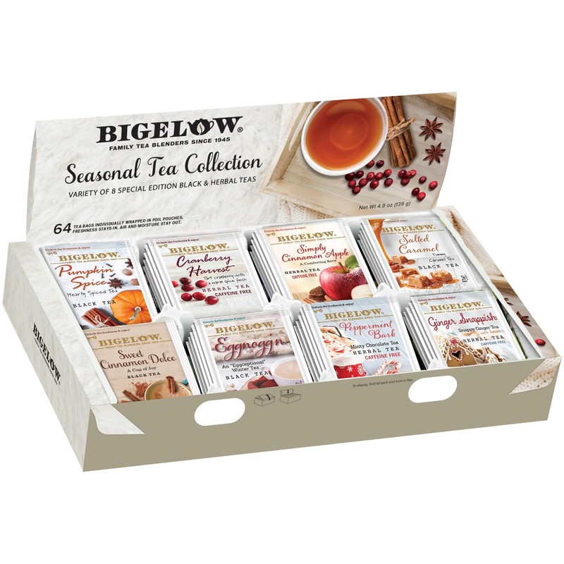 Seasonal Tea Collection, Caffeine Tea Variety Pack Gift Sampler, Holiday Tea ...