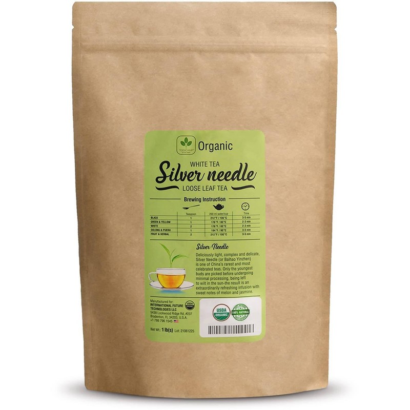 TODICAMP USDA Organic Silver Needle Tea – 16 Ounces of Premium Silver Needle Tea