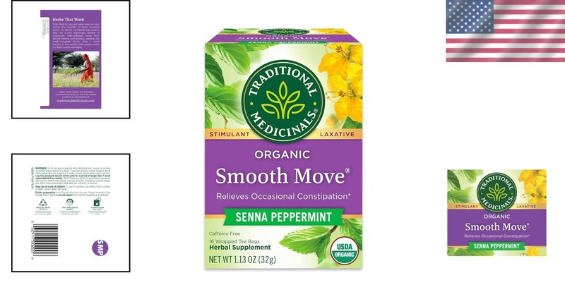 Smooth Move Tea - 16 Organic Peppermint Bags for Digestive Support & Relaxation gallery
