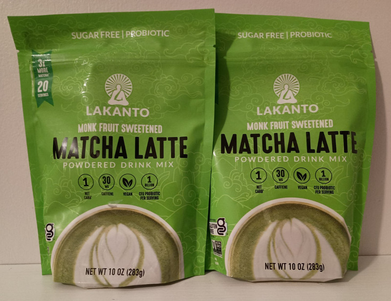 2 Lakanto® Sugar Free Matcha Latte – Green Tea Powder w/ Shelf Stable Probiotics
