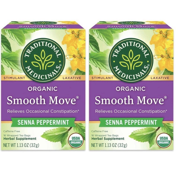 Traditional Medicinals, Organic Smooth Move, Laxative Tea Bags, 16 Ct Pack of 2