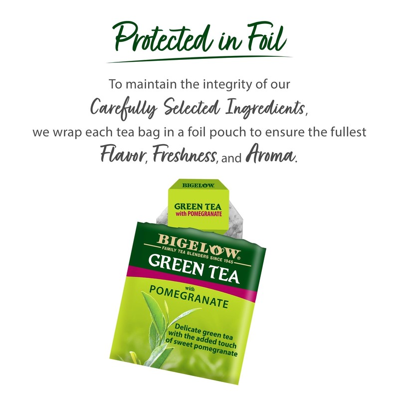 Caffeinated Green Tea with Pomegranate, 120 Tea Bags, 6-Pack Box gallery