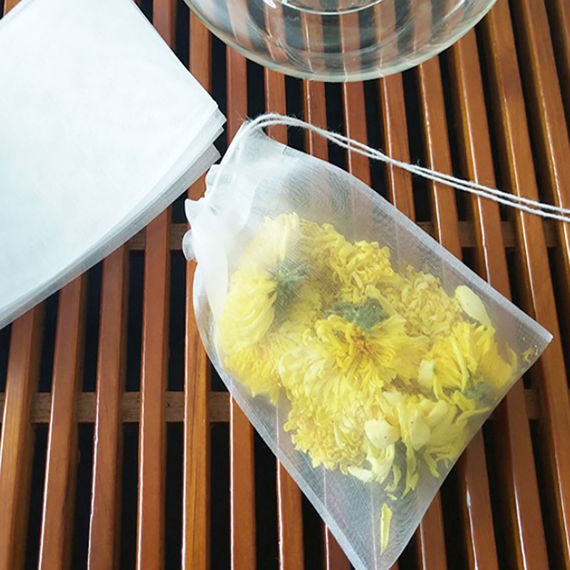 Assorted Sizes Nylon Empty Teabags Loose Herbs Tea Bags with Drawstring gallery