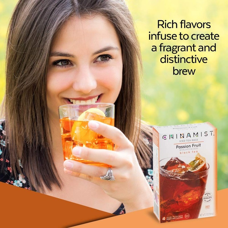 Iced Tea Passion Fruit Black Tea - 4 Teabags Yield 1/2 Gallon - Herbal Infusion gallery