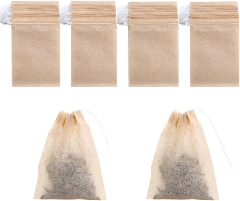 400 Pack Disposable Drawstring Tea Filter Bags Safe & Natural Unbleached Pape... gallery