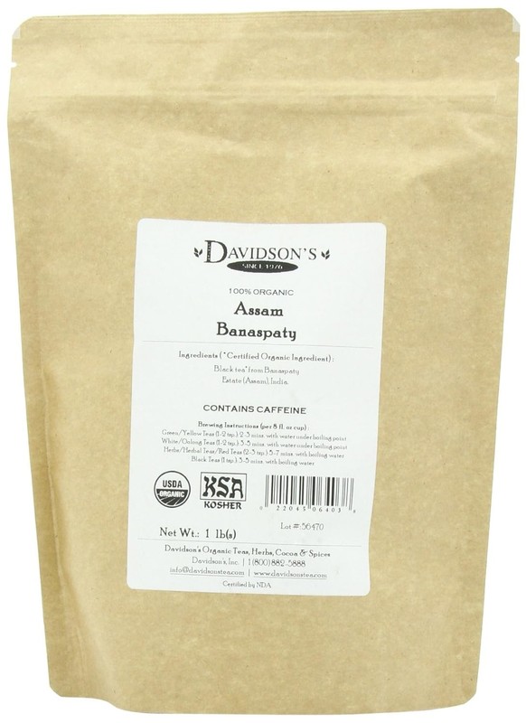 Davidson's Tea Bulk, Organic Assam Banaspaty Estate 1 1 Pound (Pack of 1)