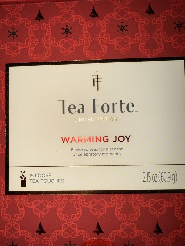 2 Tea Forte WARMING JOY Boxed Assortment of 15 Single Loose Leaf Tea Pouches Lot gallery