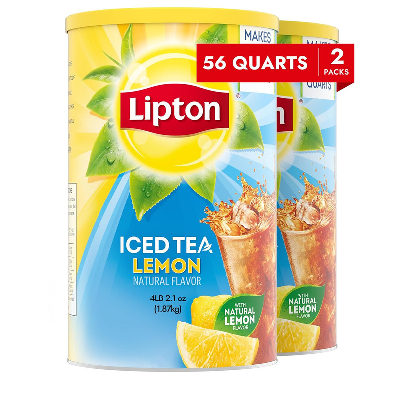Lemon Sweetened Iced Tea Mix, Makes 28 Quarts (Pack of 2)