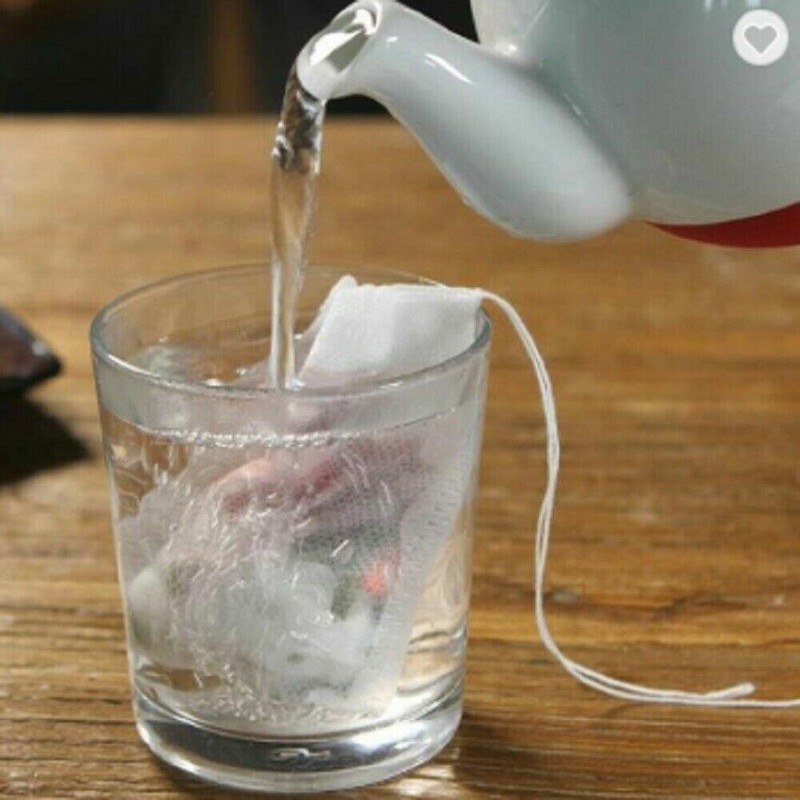 200Pcs Disposable Empty Tea Bag Drawstring Teabag Herb Loose Tea Filter gallery