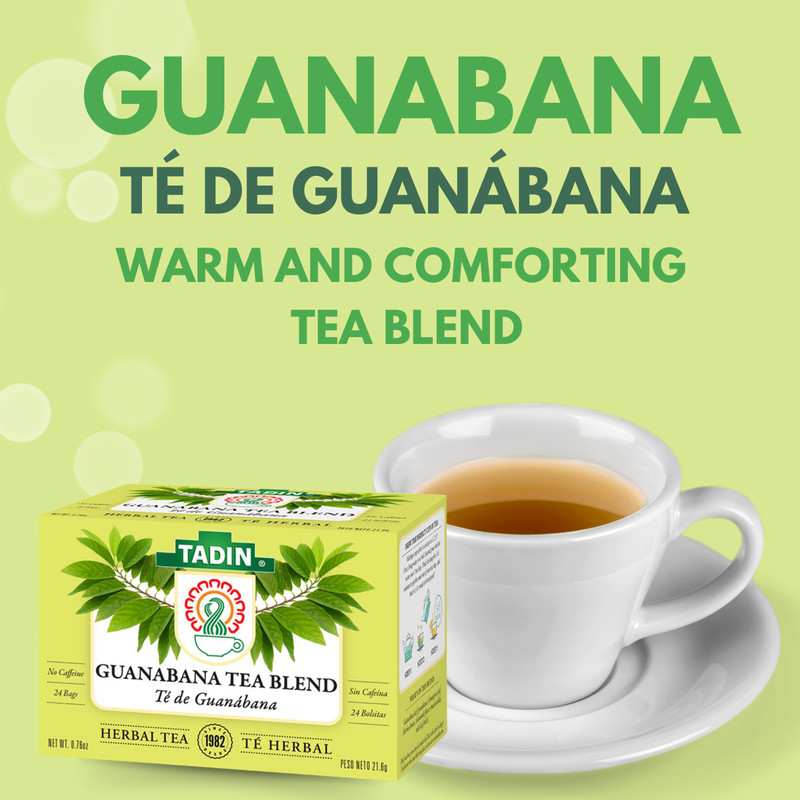 Tadin Guanabana Tea Blend, 24 Bags 0.76 fl oz, Herbal & Caffeine-Free (6-Pack) gallery