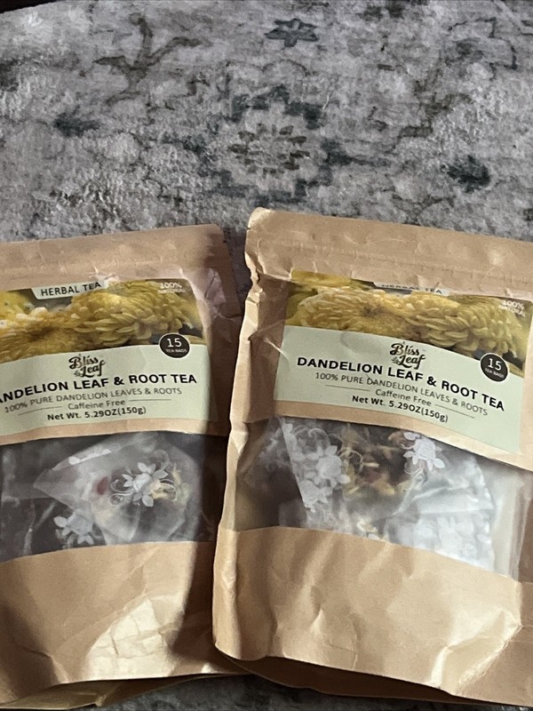 Dandelion Root Herbal Tea , Caffeine Free , 15 Bags , 100% Nature for Gut Health