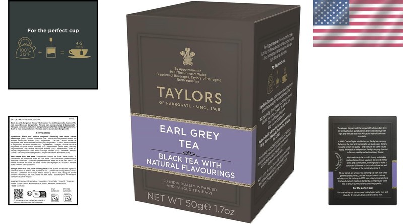 Fragrant Earl Grey Tea - 20 Count Pack, Naturally Delicious & Allergen-Free gallery