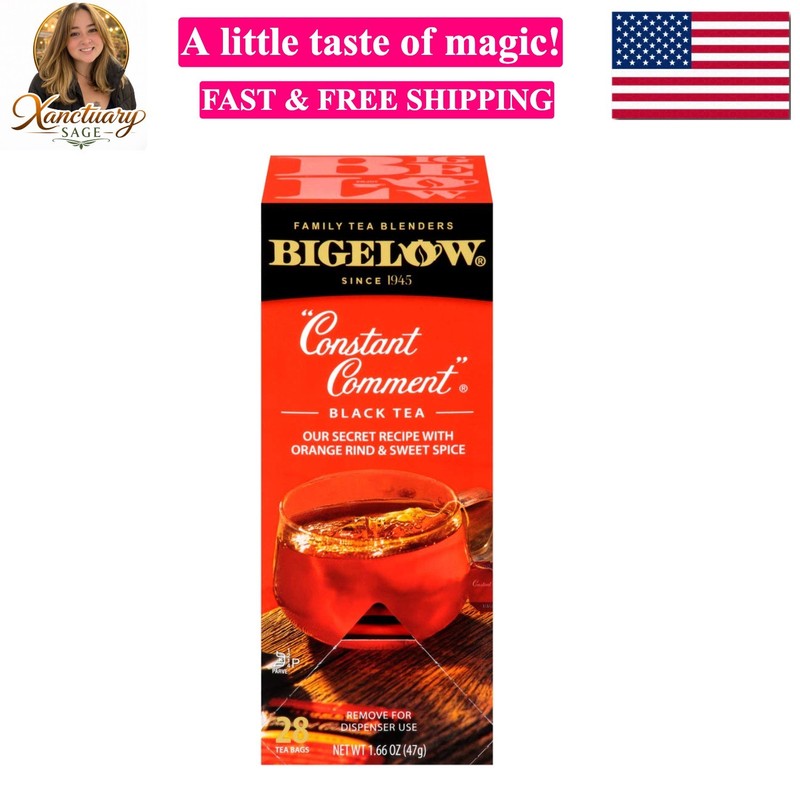Bigelow Constant Comment Tea 28-Count Box Pack of 1 Spiced Black Tea with Or…