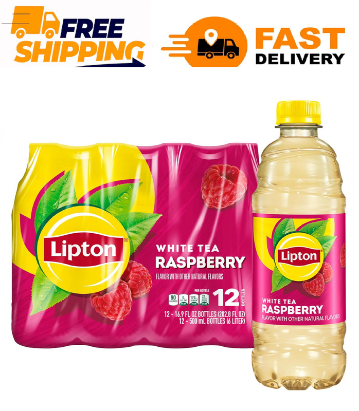 Lipton Raspberry White Iced Tea, 16.9 Fl. Oz., 12 Count