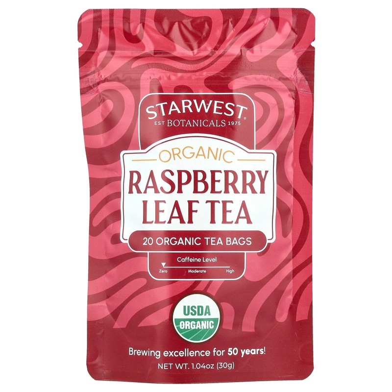 Organic Raspberry Leaf Tea, 20 Tea Bags, 1.04 oz (30 g)
