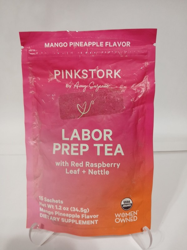 Pink Stork Labor Prep Tea w/ Red Raspberry Leaf + Nettle. Exp 9/11/27