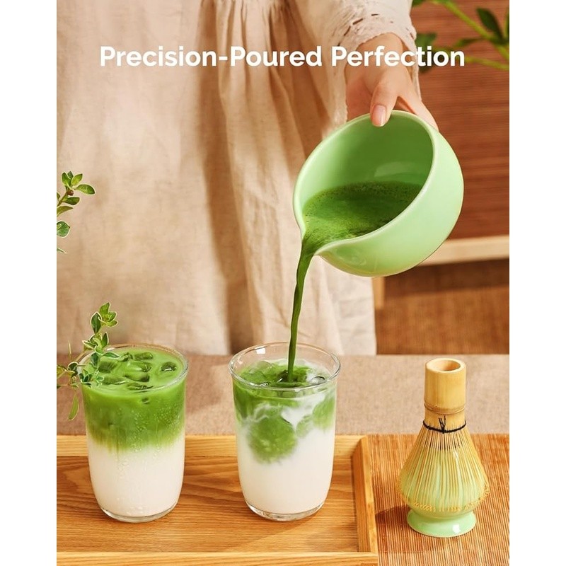 Complete Matcha Set 7 Piece Kit Bamboo Whisk Matcha Bowl Tea Ceremony Gift New gallery