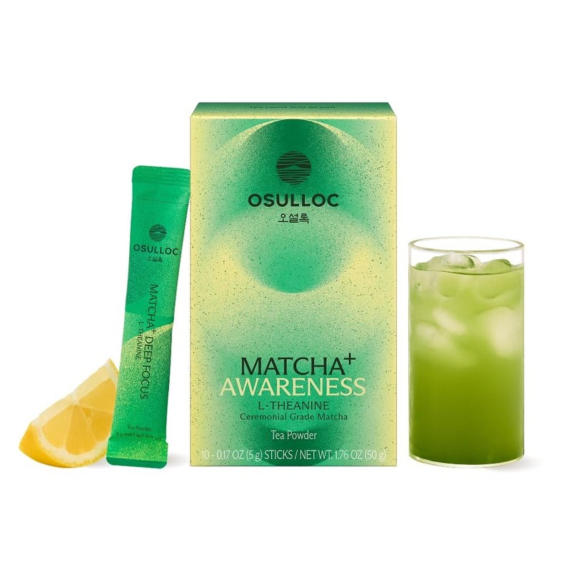 Matcha Plus+ Awareness (Orange & Lemon Flavor), Ceremonial Grade Matcha & L-T...