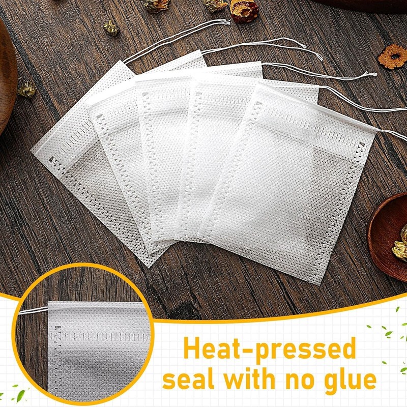 Disposable Tea Bags Bulk 1000 pcs Drawstring Filter Sachets for Loose Tea gallery