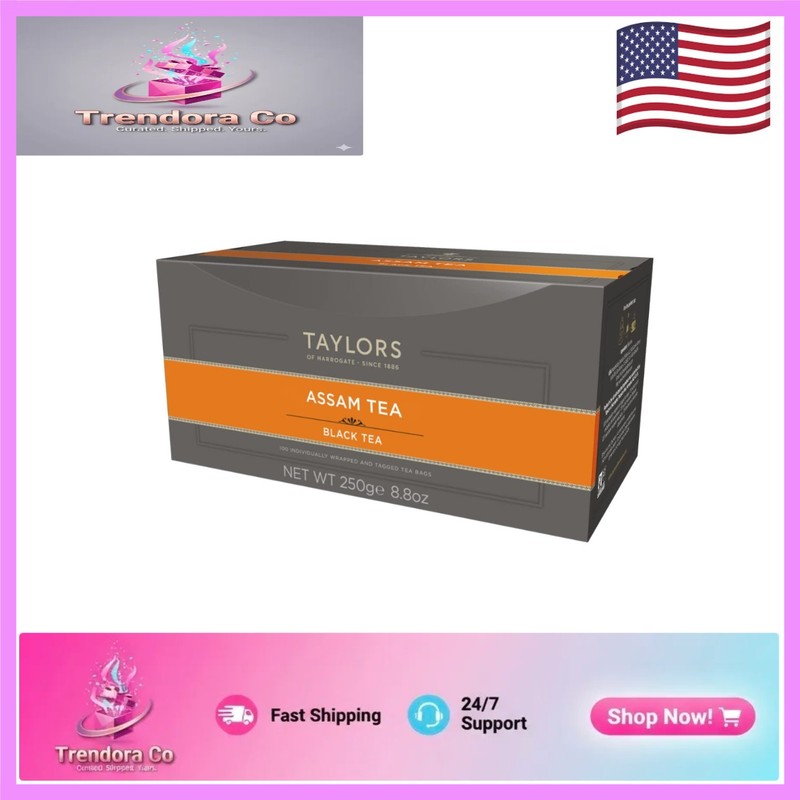 100 Individually Wrapped Assam Tea Bags – Carbon Neutral Certified Quality