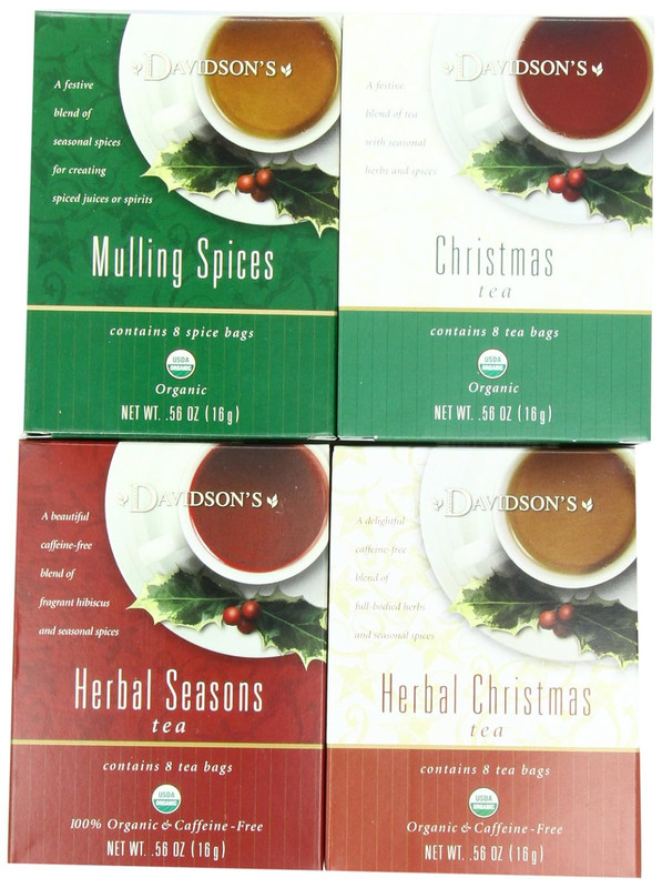 Tea Assorted Christmas Teas, 8-Count Tea Bags (Pack of 12)