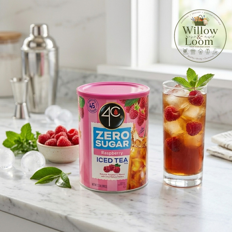 4C Zero Sugar Raspberry Iced Tea Mix 28.4oz Natural Raspberry Flovor 45 Quarts gallery