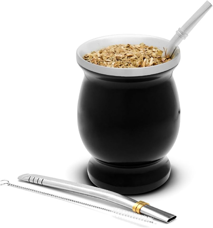 Stainless Steel Double-Wall Mate Cup and Bombilla Set - Yerba Mate Set Includes