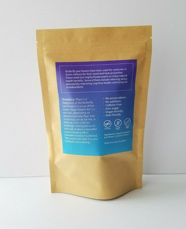 Blue Butterfly Pea Flower Tea loose leaf 100% Natural Organic Thai Herb 50g gallery