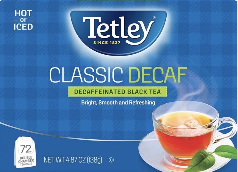 Tetley Decaf Decaffeinated Black Tea Classic Total 144 Bags HOT or COLD 2 BOX gallery