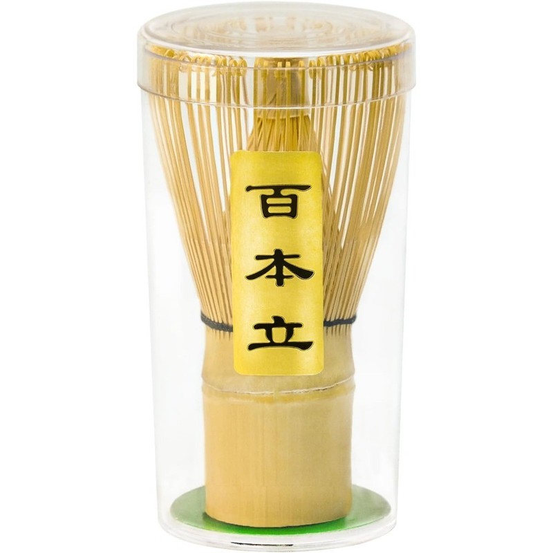 Traditional Japanese Matcha Whisk Set Handcrafted Bamboo Chasen 100 Prong
