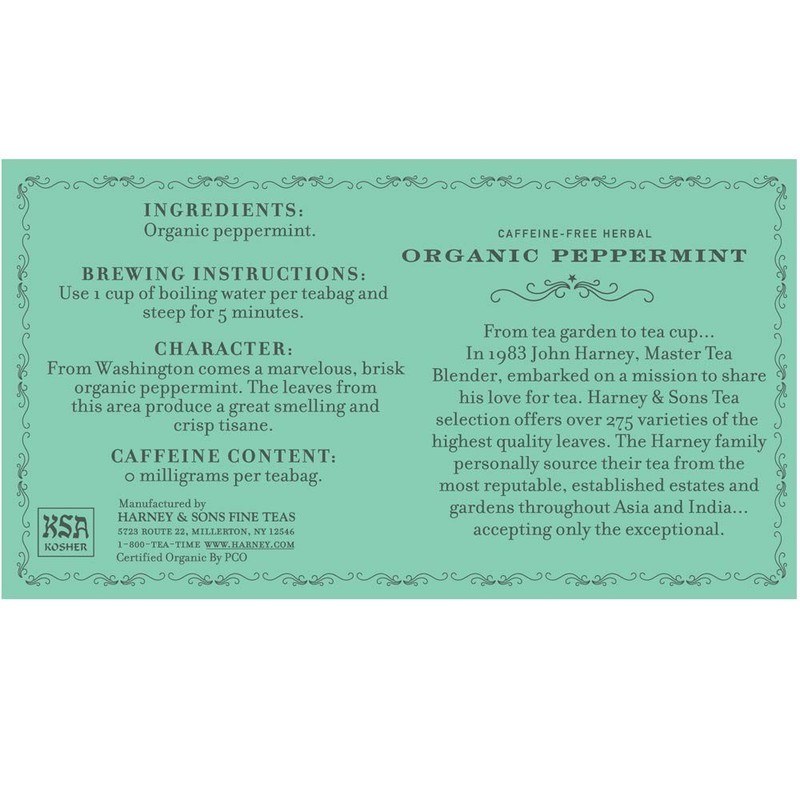 Refreshing 50 Count Organic Peppermint Tea Bags - Perfect for Gifts & Relaxation gallery