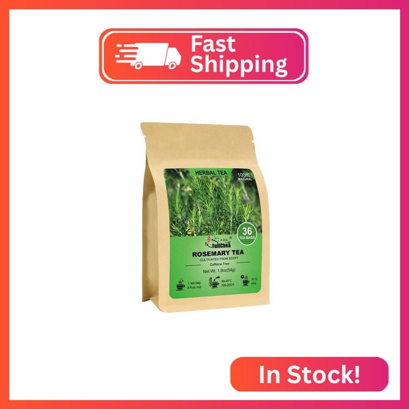 FullChea – Rosemary Tea Bags, 36 Teabags, 1.5g/bag – Premium Dried Rosemary Leav