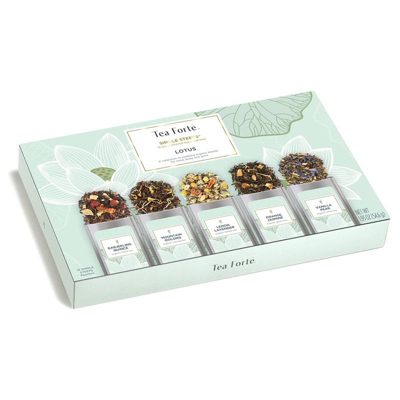 Premium Loose Leaf Tea Sampler Gift Set - 15 Single Serve Pouches Assorted gallery