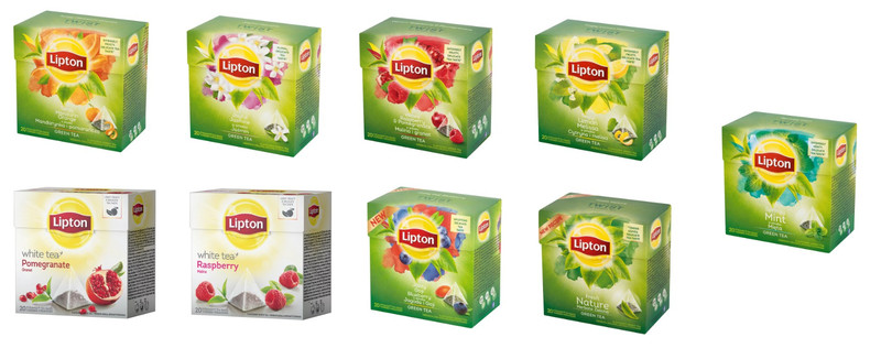 NEW Lipton Tea – 20 silk Pyramid bags – BIG CHOICE – GREEN TEA – WHITE TEA –