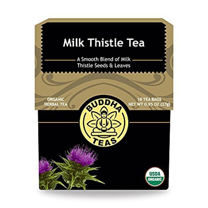 Organic Milk Thistle Tea Kosher, Caffeine Free, GMO-Free,18 Tea Bags