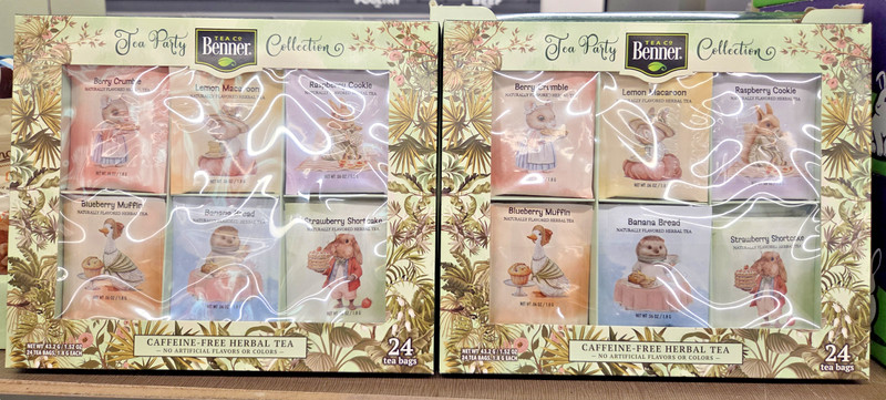 Benner Co Tea Party Collection Caffeine Free Herbal Tea 1.52oz 43.2g (2 Boxes)