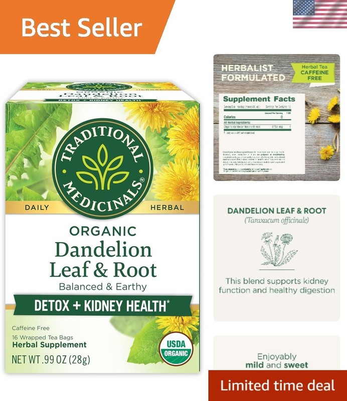 Organic, Dandelion Leaf & Root – Dandelion Root Tea, Supports Normal Detox + …