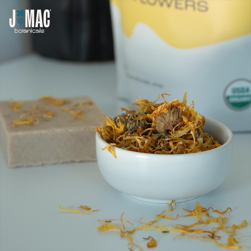 J Mac Botanicals, Organic Calendula Flower 4 ounce, whole dried flowers and p... gallery
