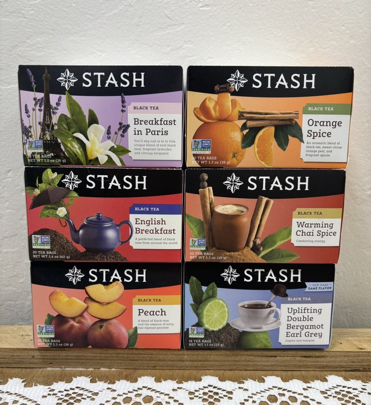 STASH Black Tea Variety 6 Pack( 18-20 )Bags