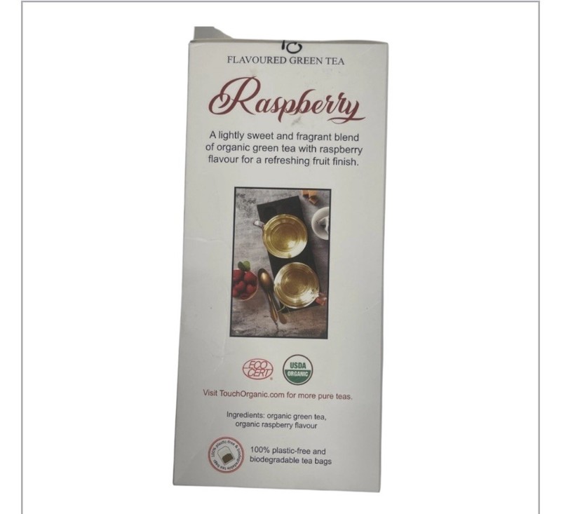 Touch Organic RASPBERRY GREEN Tea Arome Bio Framboise Bags, 40 Bags, 2.5 oz gallery