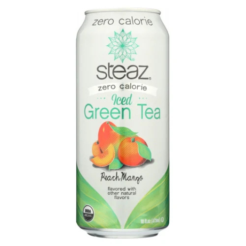 Organic Zero Calorie Peach Mango Green Tea 16 Oz (Case