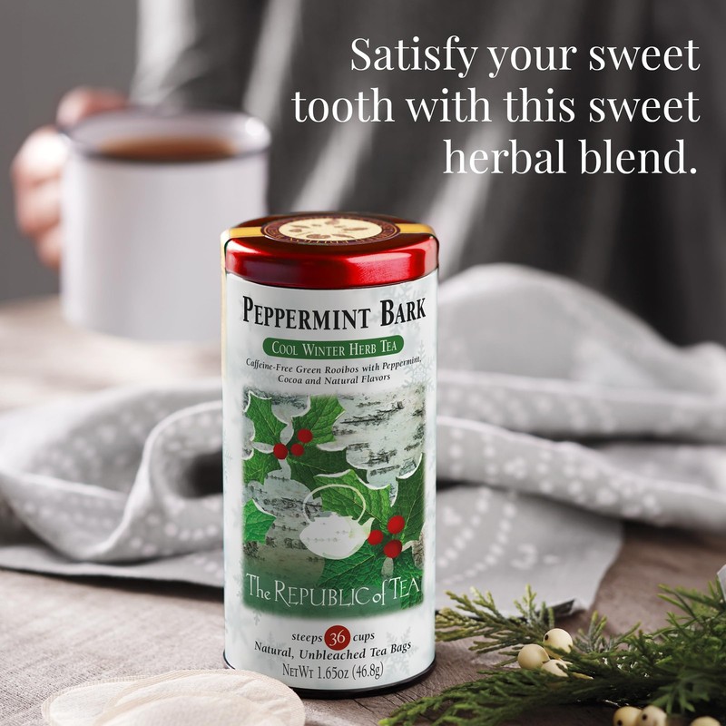 - Peppermint Bark, Cool Winter Herb Tea, 36 Tea Bags, Caffeine-Free gallery