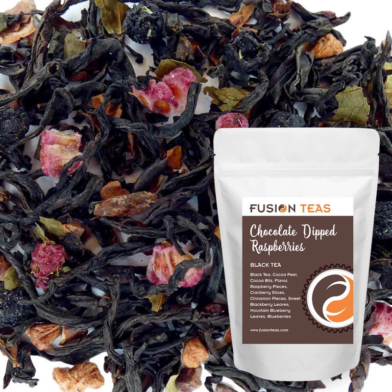 Chocolate Dipped Raspberry Black Tea – Loose Leaf Blend – Fusion Teas